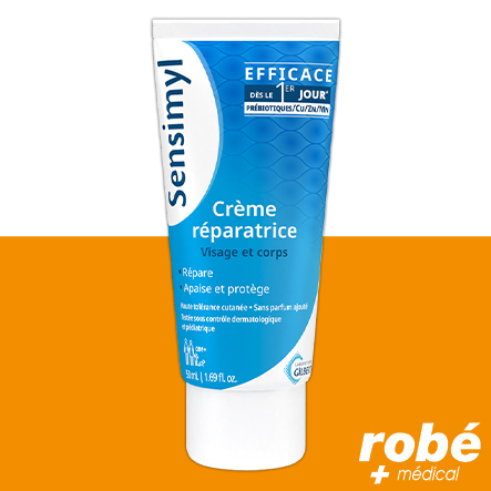 Crème réparatrice Sensimyl - Probiotiques, Zinc, Manganèse - Tube de 50ml