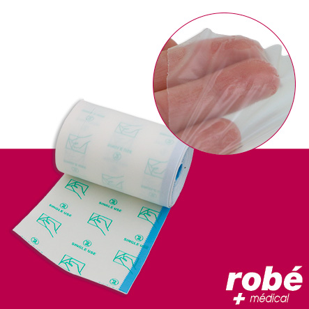 Film adhésif transparent imperméable en rouleau Waytape - 10cm x 10m - Robé Médical