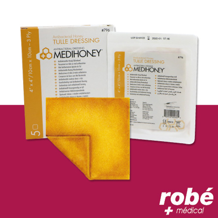 Pansement tulle antibactérien au miel de Manuka - Medihoney
