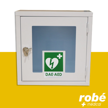 Armoire murale en métal pour défibrillateur