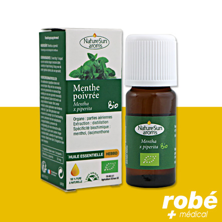 Huile essentielle Menthe Poivrée Bio NatureSun Aroms - Flacon 10ml
