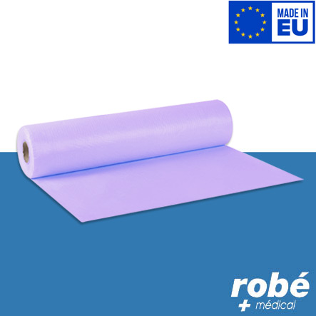 Drap d'examen gaufré plastifié Violet largeur 50cm - 27g - Fabrication européenne - Robé Médical