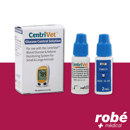 Kit de 2 solutions de contrôle pour glucomètre Centrivet