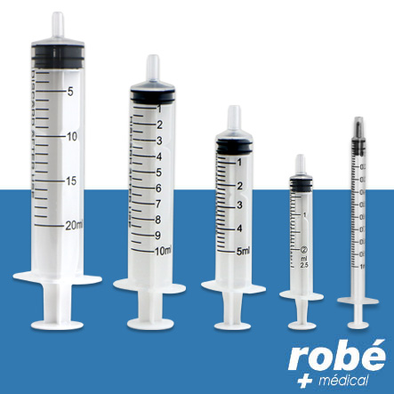 Seringues HelphA 3 pièces - 1ml, 2,5 ml, 5ml, 10ml et 20ml