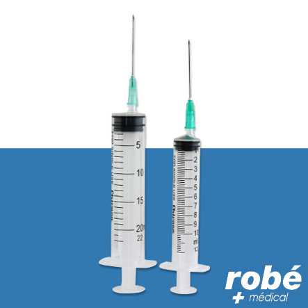 Seringues 3 pièces 2,5ml, 5ml, 10ml et 20ml avec aiguille accompagnée Chirana - Fab Européenne