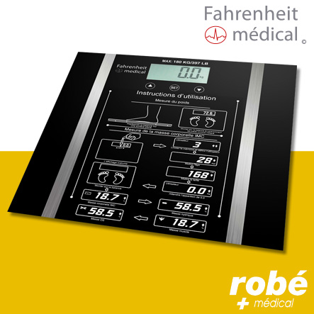 Balance impédancemètre F-180 Fahrenheit Medical - Portée 180 Kg
