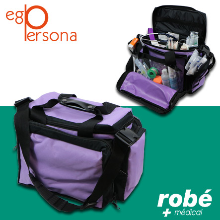 Mallette infirmière Ego Persona avec rangements multiples - Violet - Dim. 41 x 26 x 26cm