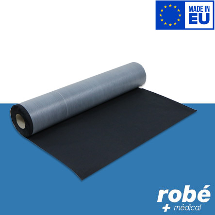 Drap d'examen gaufré plastifié 29g Noir largeur 50cm - Fabrication européenne - Robé Médical
