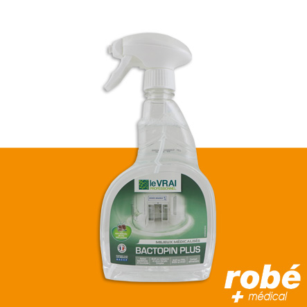 Spray Détergent désinfectant surfaces 750ml, solution moussante au Pin des Landes - Bactopin Plus
