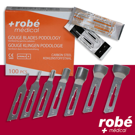 Lames de gouges stériles Robé Médical - Boîte de 100