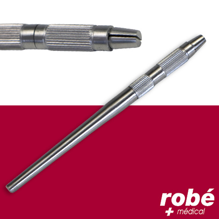Manche porte lames de gouges inox n°3 - Robé Médical