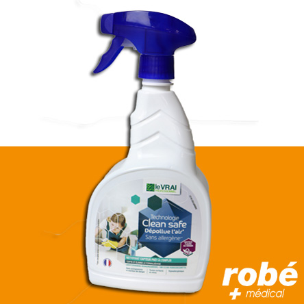Nettoyant détergent et capteur de formaldéhyde Clean Safe - Spray de 750ml