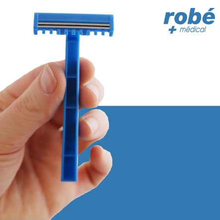 Rasoirs stériles double lames à usage unique - Boîte de 100 - Robemed