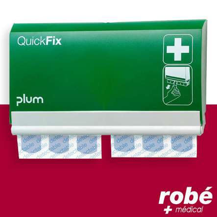 Distributeur de pansements bleus détectables mural - QuickFix Plum