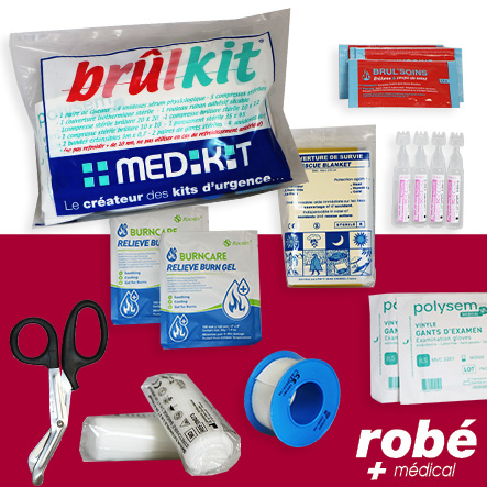 Kit d'intervention d'urgence : Brûlures