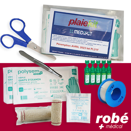 Kit d'intervention d'urgence : Plaie importante