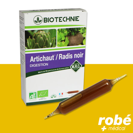 Ampoule à boire, Artichaut radis noir Bio - Biotechnie - Boite de 20