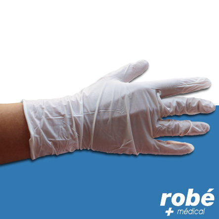 Gants d'examen nitrile non poudrés blanc Pura Comfort White - Boîte de 100 - 3 g - Aql 1,5