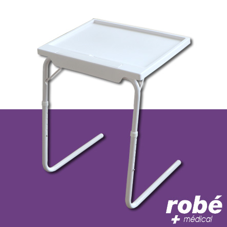 Table de lit - réglable en hauteur 62 à 75cm - avec pieds