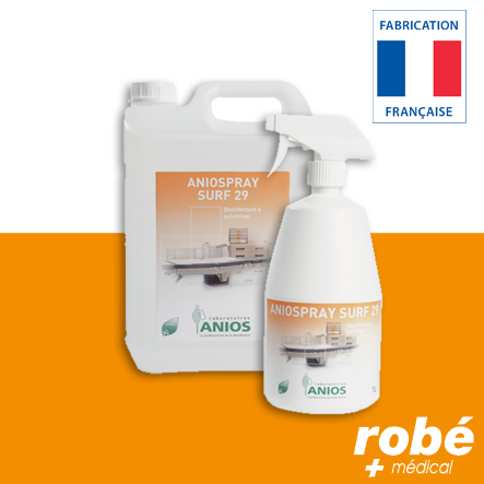 Spray Aniospray Surf 29 Anios - bactéricide virucide fongicide - Flacon 1L ou 5L