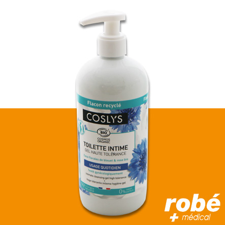 Gel toilette intime aux eaux florales de bleuet et rose Bio - Coslys - 450ml