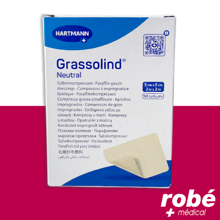 Pansements tulles vaselinés - Grassolind® - 10 x 10cm - Hartmann - Boîte de 50