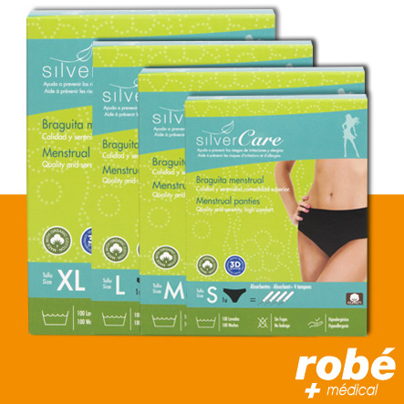 Culotte menstruelle lavable noire Silvercare