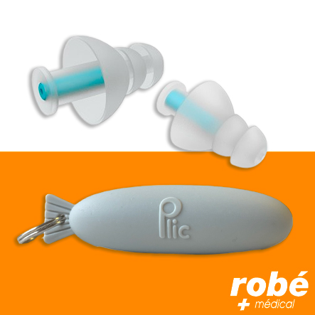 Bouchon d'oreilles antibruit avec filtre Plic audio - Spécial natation - Réutilisable