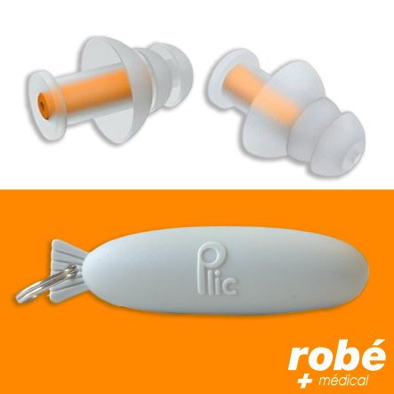Bouchon d'oreilles antibruit avec filtre Plic audio - Spécial petit conduit auditif - Réutilisable