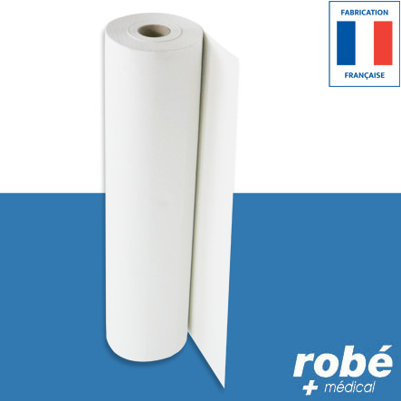 Drap d'examen gaufré pure ouate 35g - Carton 9 rouleaux - 121 formats 50 x 35cm