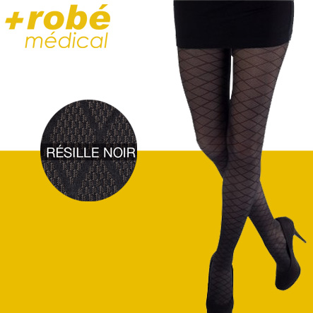Collant de contention résille 70D Cadence - noir