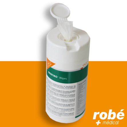 Lingettes Désinfectantes Dentiro Wipes Oroclean - 20 x 14,5cm