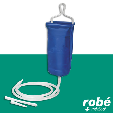 Set bock à lavement, irrigateur souple 2L avec jeu de canules Robemed