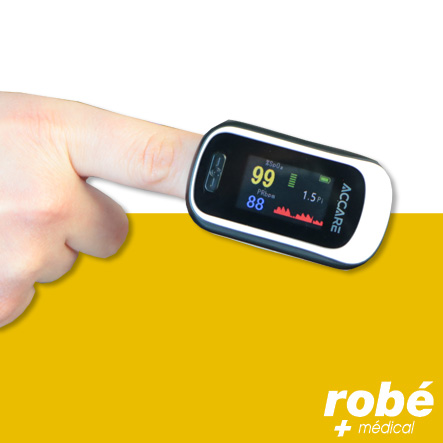 Oxymètre de pouls digital avec écran Led et option Bluetooth - AccHealthy