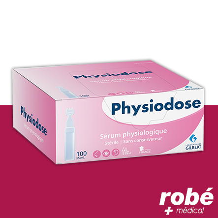 Sérum physiologique en monodoses de 5ml Gilbert - Boîte de 100