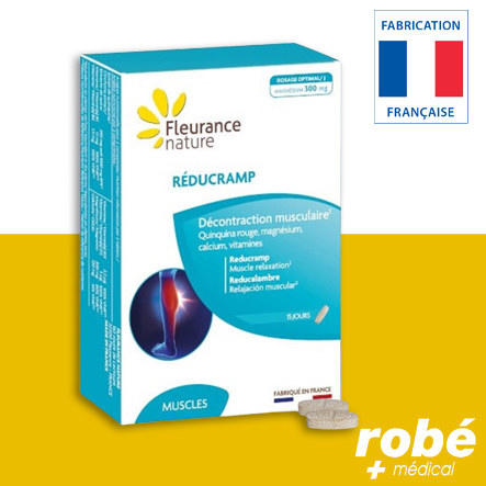 Réducramp - Quinquina, magnésium, calcium, vitamines - Boite de 30 comprimés - Fleurance Nature