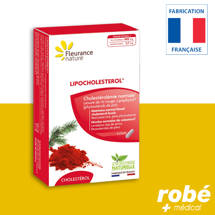 Lipocholesterol - Levure riz rouge et Lipophytol - Boîte de 45 comprimés - Fleurance Nature