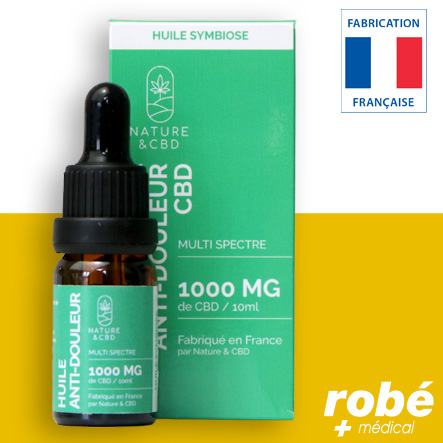 Huile Symbiose ciblée Anti-douleur au Cbd 10% - 1000mg de cannabidiol - Flacon de 10ml