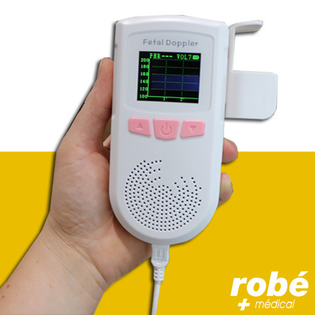 Doppler ftal à ultrasons 2,5MHz avec écran LCD et batterie rechargeable - Robemed
