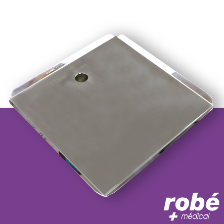 Plateau pour pied à sérum - 33 x 33cm - Inox