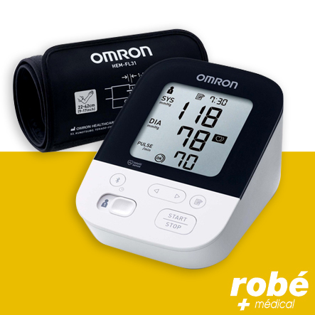 Tensiomètre Omron M4 Intelli IT à piles - avec connexion Bluetooth - Brassard Intelli Wrap