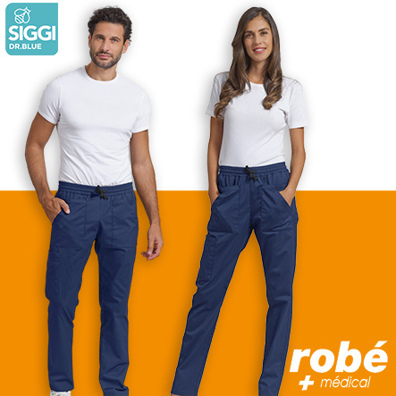 Pantalon Cruz unisex - Coloris bleu - Siggi Group - Fabriqué en Italie