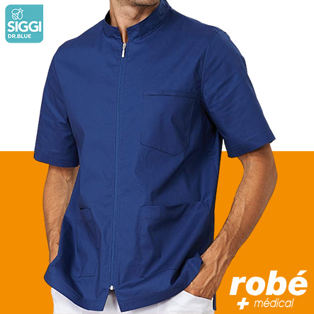 Tunique Nolan pour homme - Coloris bleu - Siggi Blue - Fabriqué en Italie