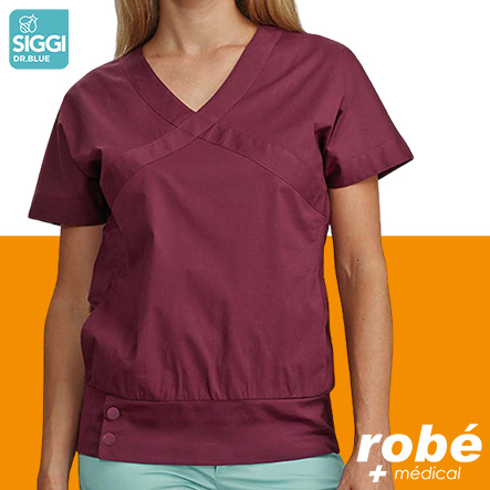 Tunique Queen pour femme - Ceinture à pression - Coloris Sangria - Siggi Blue - Fabriqué en Italie