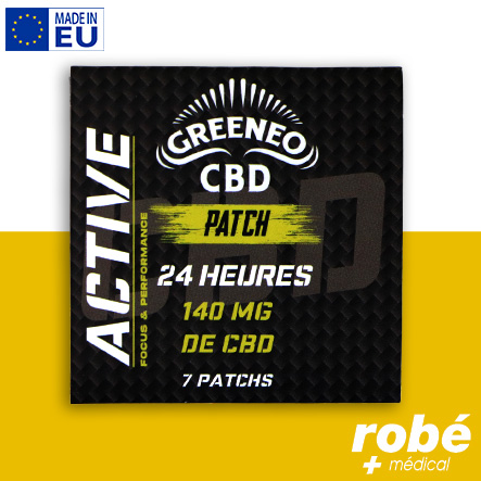 Patch 24 heures Cbd 20 mg - Diffusion prolongée - Boite de 7 patchs - Greeneo Cbd