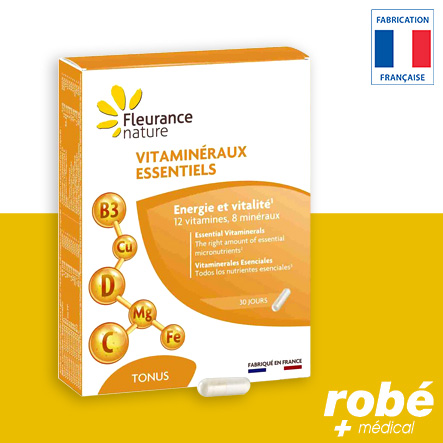 Complément alimentaire Vitaminéraux essentiels - Boite de 30 gélules - Fleurance Nature