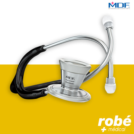 Stéthoscope Mdf Procardial® Titane - Cardiologie - Double pavillon - Coloris Noir