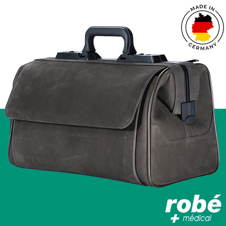 Sac Rusticana en cuir brossé - avec 2 poches - Coloris marron - Durasol - Dim. 43 x 21 x 27cm