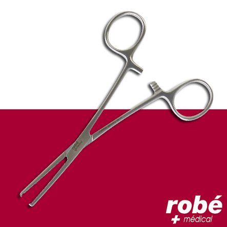 Pince de Kocher droite avec griffes - Instrument utilisé en chirurgie ou pour clamper et dévisser.