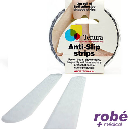 Bandes antidérapantes autoadhésives pour sols humides - 30 Bandes - Tenura